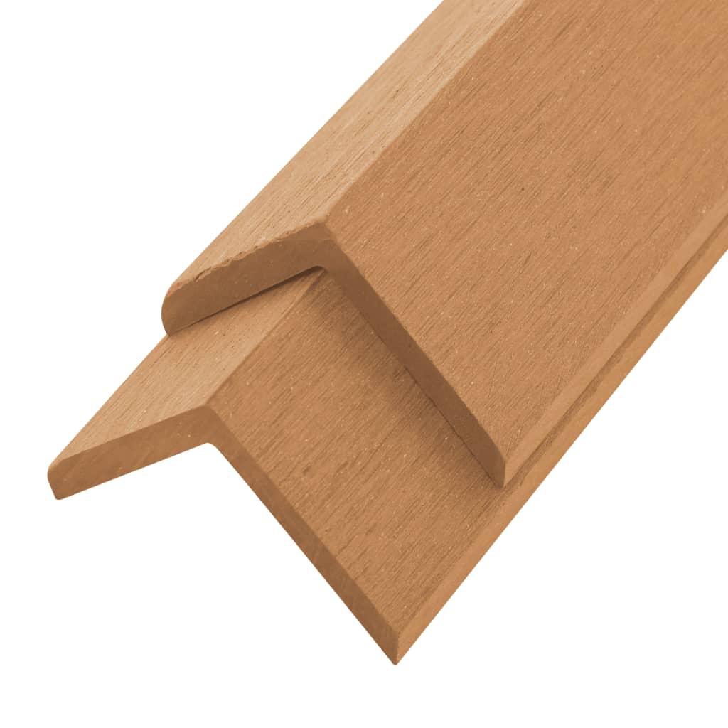 5 pcs Decking Angle Trims WPC 170 cm Teak Colour