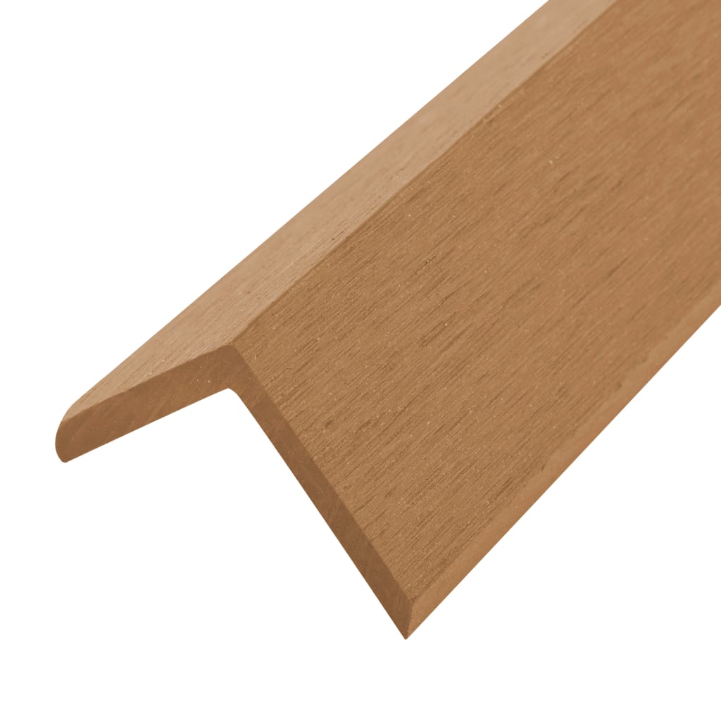 5 pcs Decking Angle Trims WPC 170 cm Teak Colour