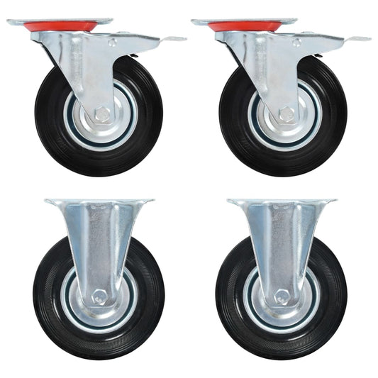 Casters 4 pcs 125 mm