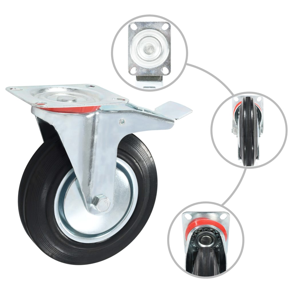 Casters 4 pcs 200 mm