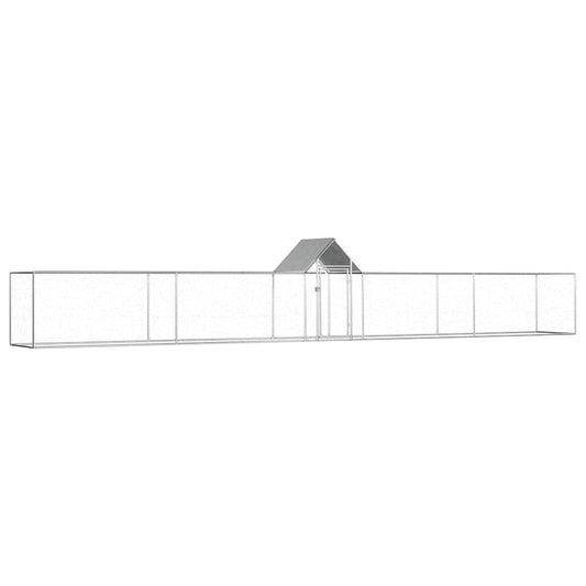 Chicken Coop 9x1x1.5 m Galvanised Steel