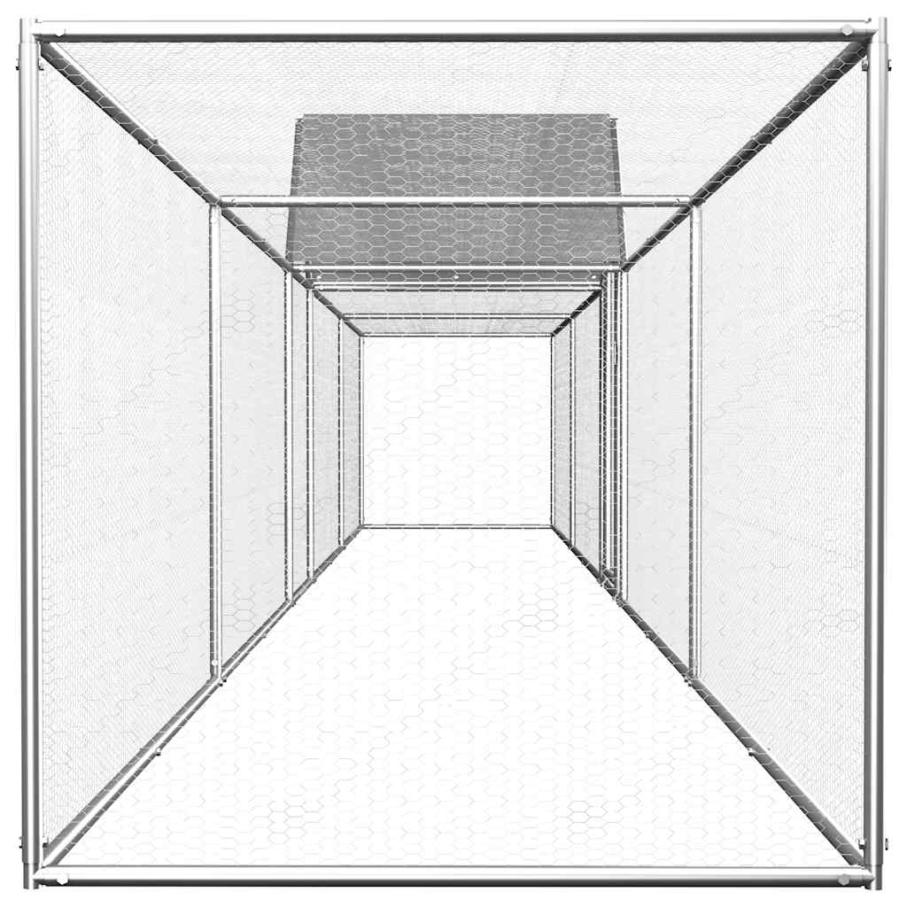 Chicken Coop 9x1x1.5 m Galvanised Steel