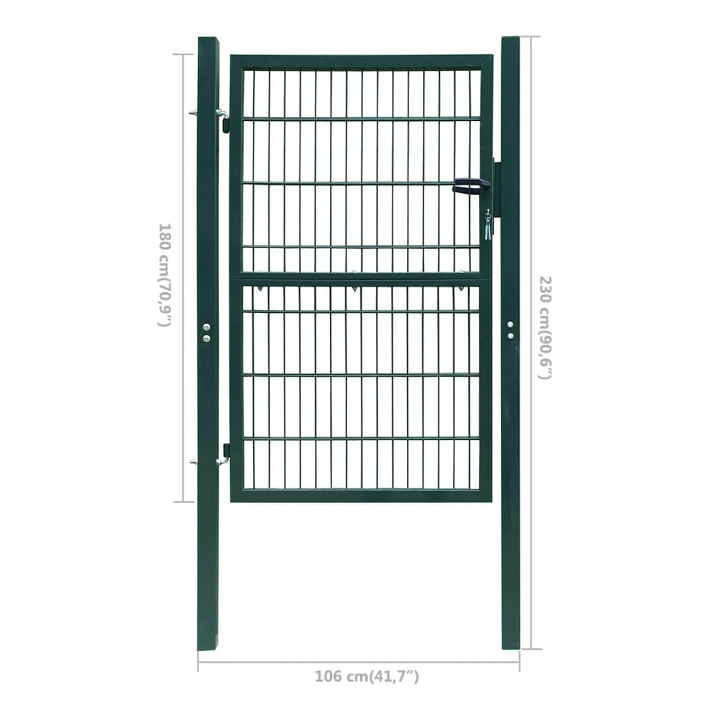 2D Fence Gate (Single) Green 106 x 230 cm