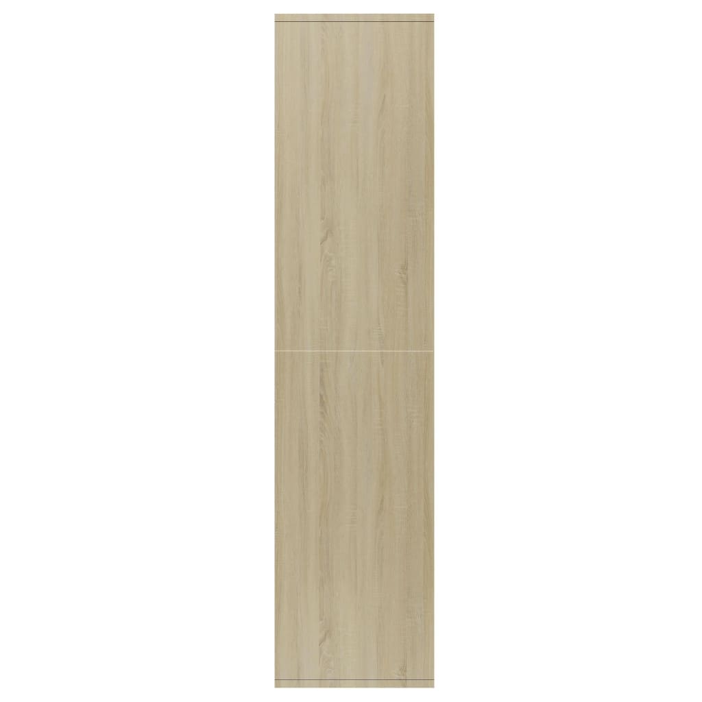 Book Cabinet/TV Cabinet White and Sonoma Oak 36x30x114 cm Engineered Wood