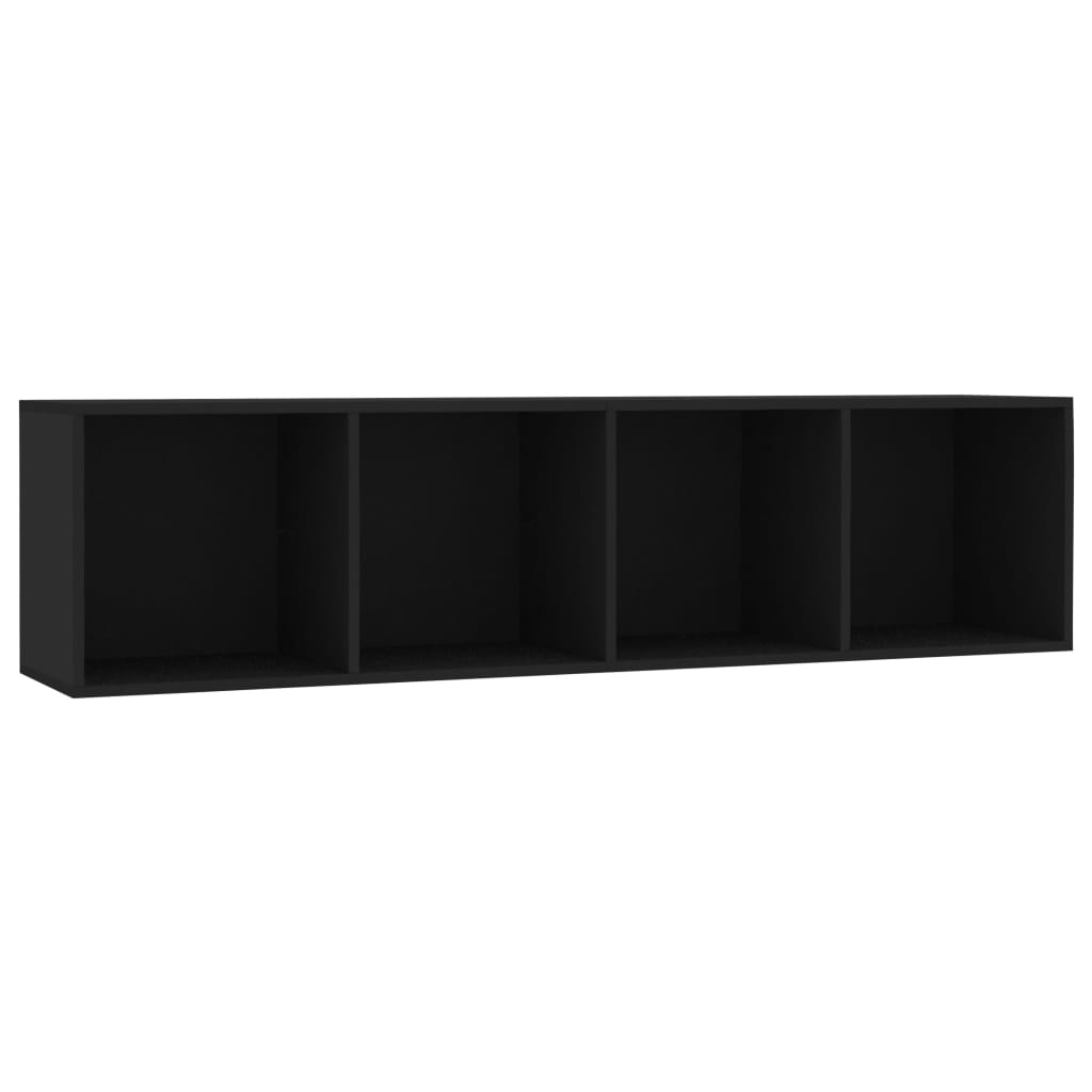 Book Cabinet/TV Cabinet Black 143x30x36 cm