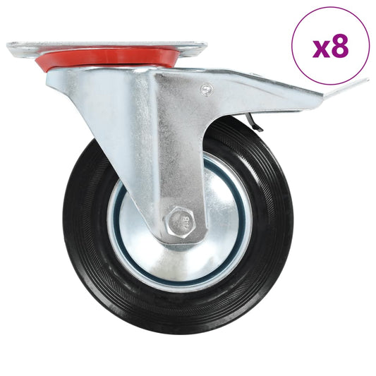 8 pcs Swivel Casters 160 mm