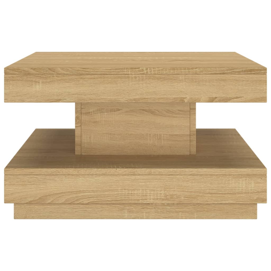 Coffee Table Light Brown 60x60x35 cm MDF