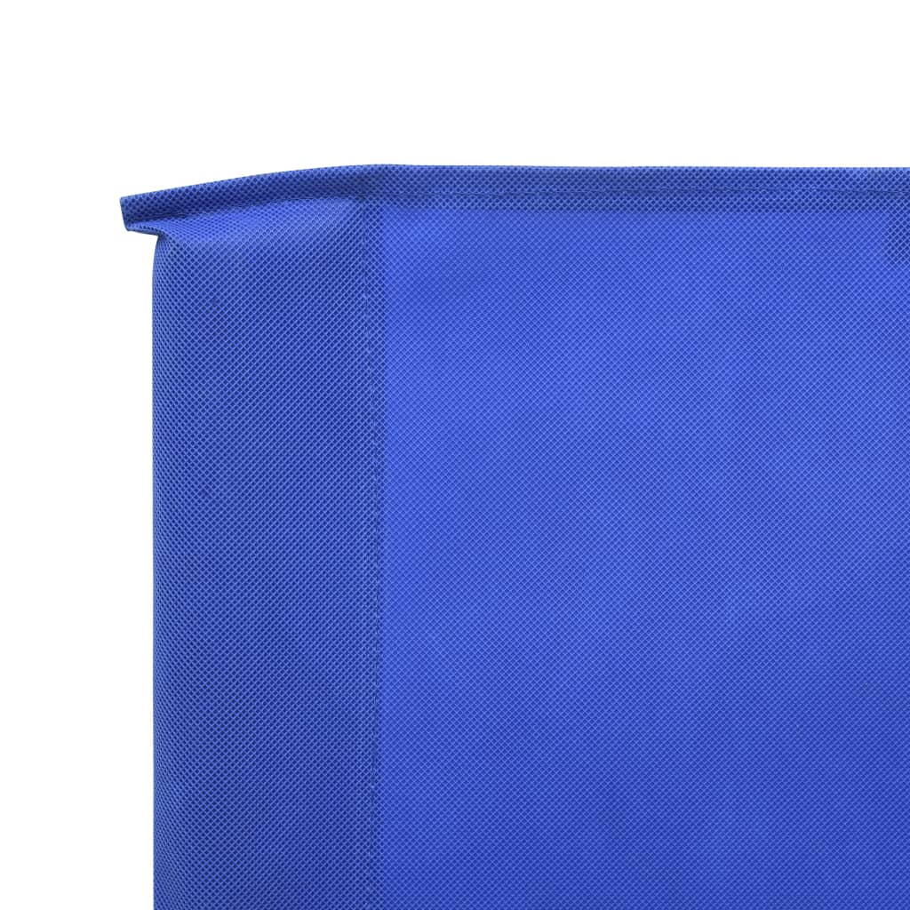 3-panel Wind Screen Fabric 400x80 cm Azure Blue
