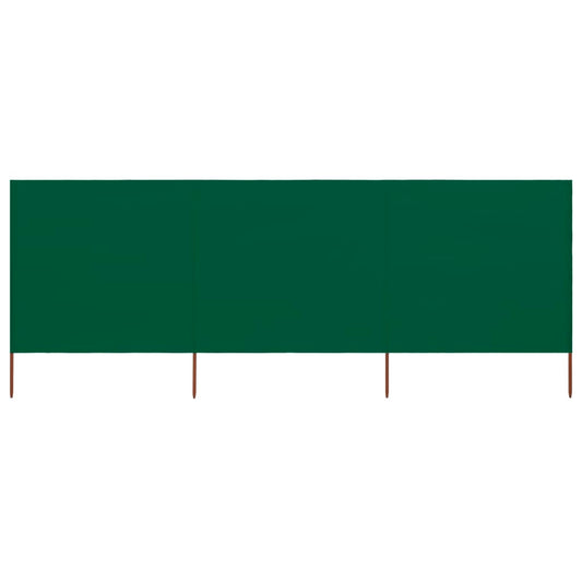 3-panel Wind Screen Fabric 400x160 cm Green