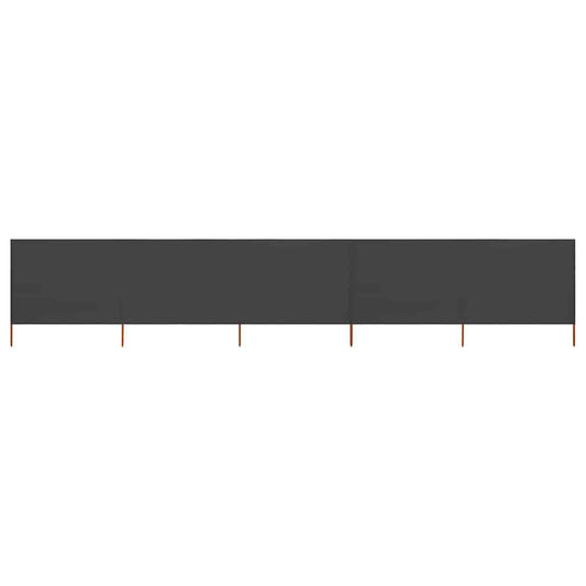 5-panel Wind Screen Fabric 600x80 cm Anthracite