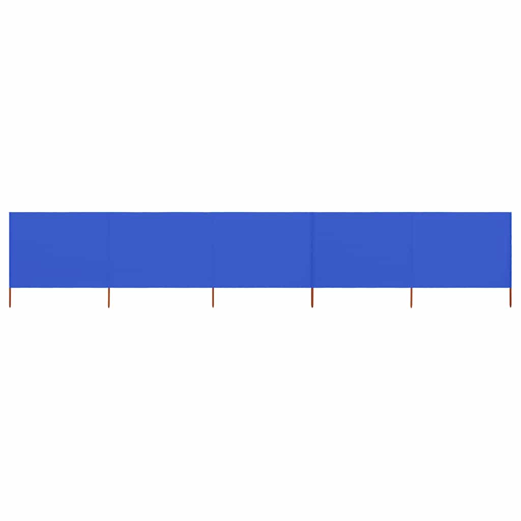 5-panel Wind Screen Fabric 600x120 cm Azure Blue