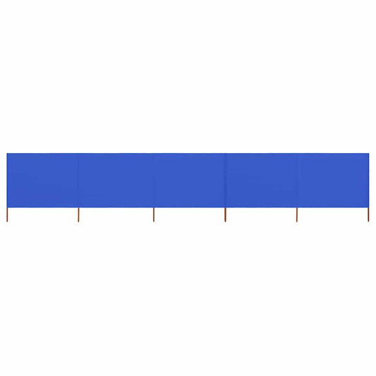 5-panel Wind Screen Fabric 600x120 cm Azure Blue