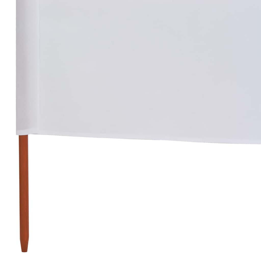 5-panel Wind Screen Fabric 600x160 cm Sand White
