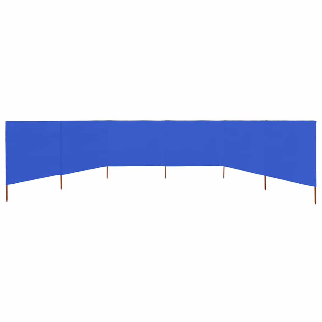 6-panel Wind Screen Fabric 800x80 cm Azure Blue