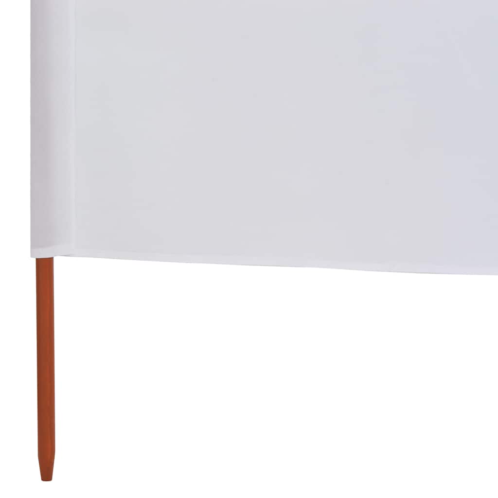 6-panel Wind Screen Fabric 800x120 cm Sand White