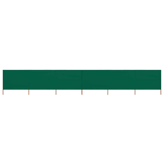 6-panel Wind Screen Fabric 800x120 cm Green