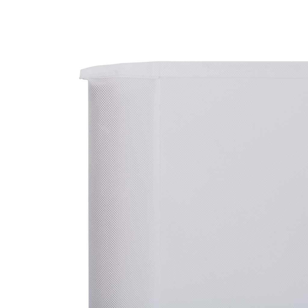 6-panel Wind Screen Fabric 800x160 cm Sand White