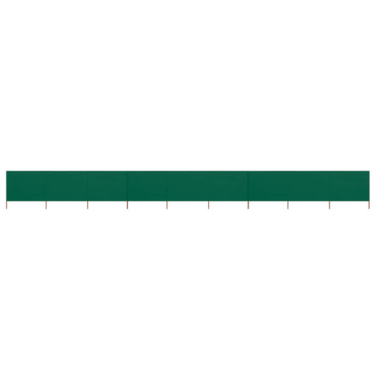 9-panel Wind Screen Fabric 1200x80 cm Green