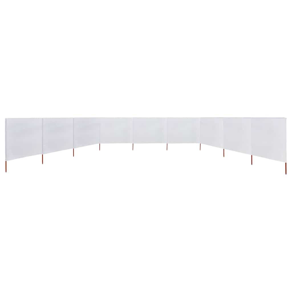 9-panel Wind Screen Fabric 1200x120 cm Sand White