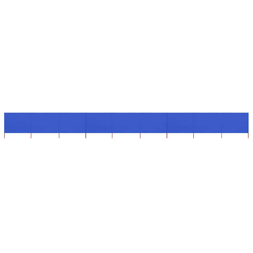 9-panel Wind Screen Fabric 1200x120 cm Azure Blue