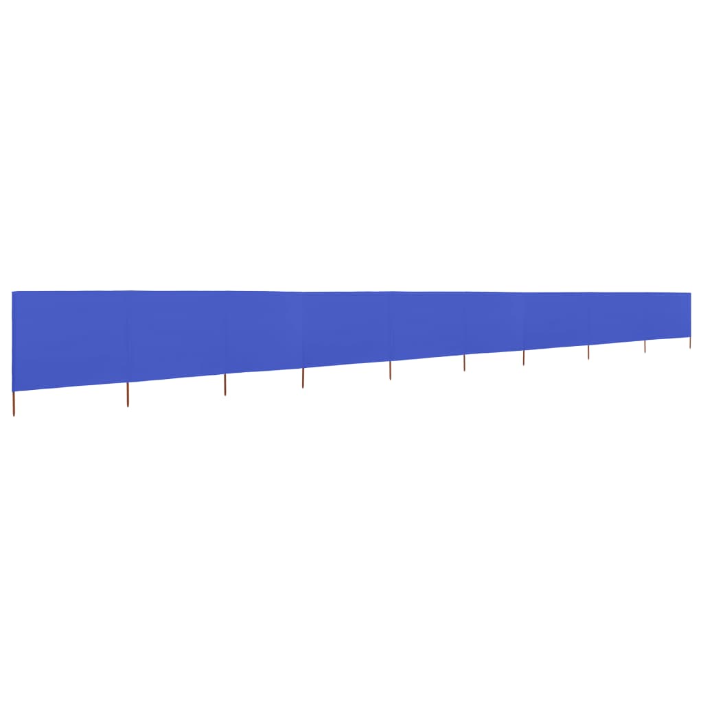 9-panel Wind Screen Fabric 1200x120 cm Azure Blue
