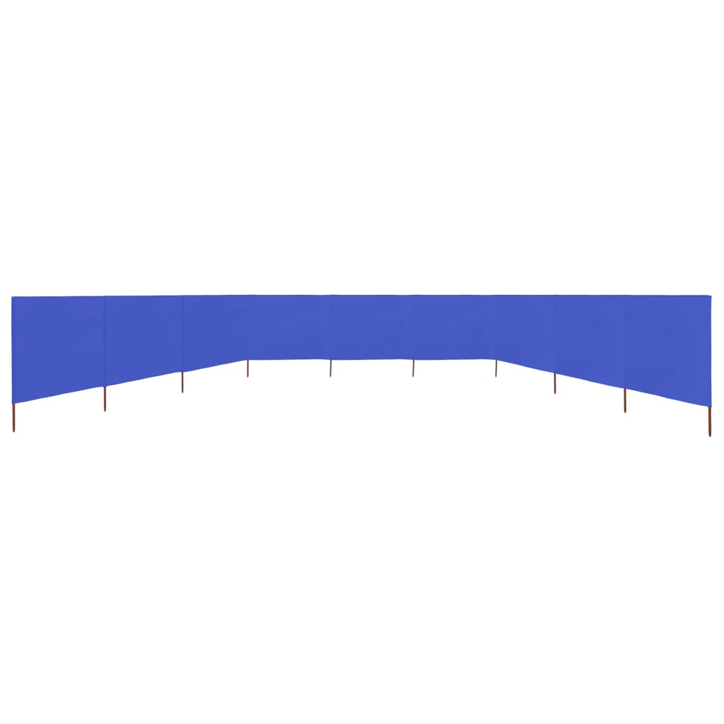 9-panel Wind Screen Fabric 1200x120 cm Azure Blue
