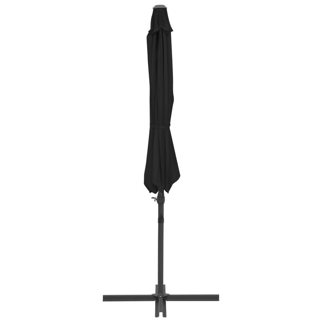 Cantilever Garden Parasol with Steel Pole Black 300 cm