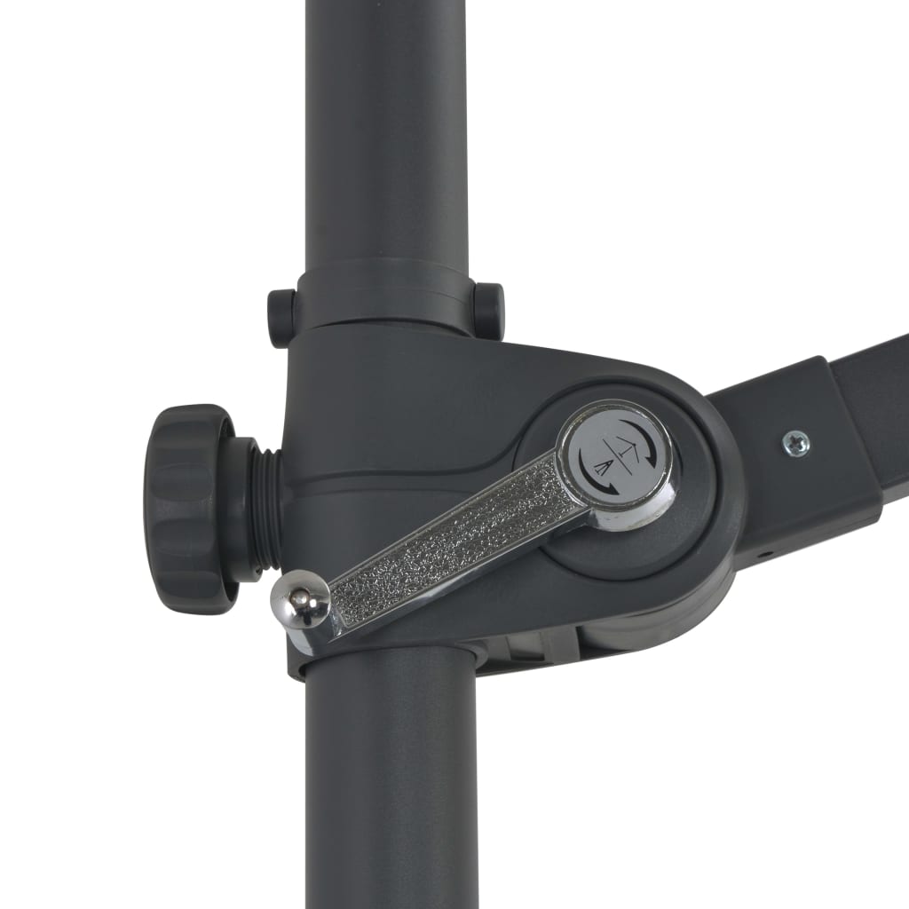 Cantilever Garden Parasol with Steel Pole Black 300 cm