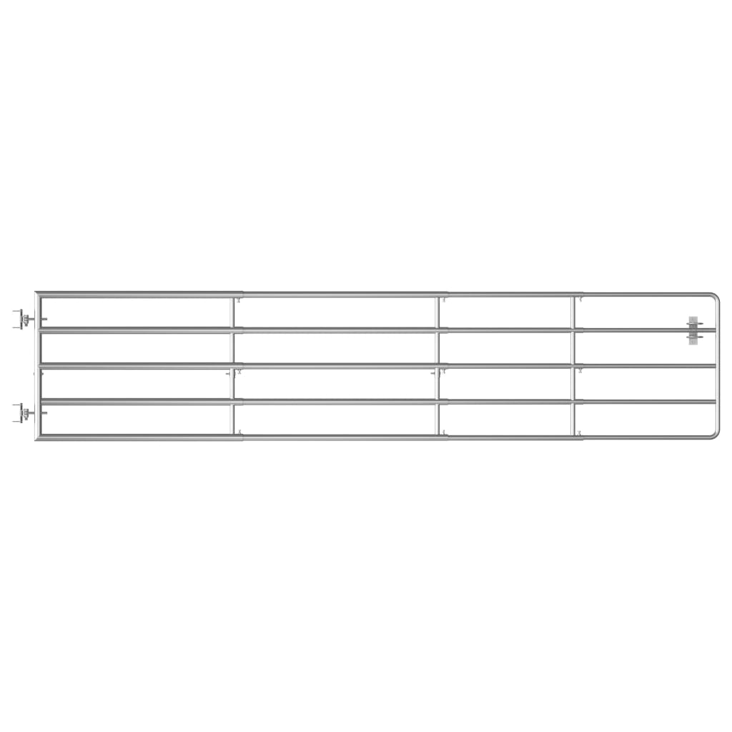 5 Bar Field Gate Steel (150-400)x90 cm Silver