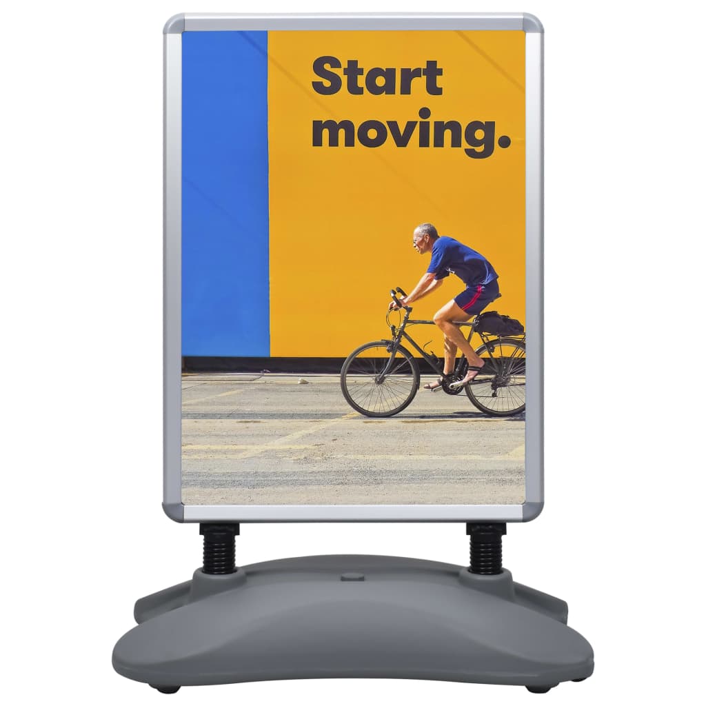 A1 Waterbase Poster Stand Grey Aluminium Alloy