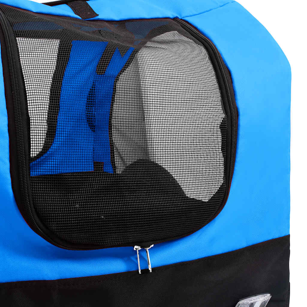 2-in-1 Pet Bike Trailer & Jogging Stroller Blue and Black