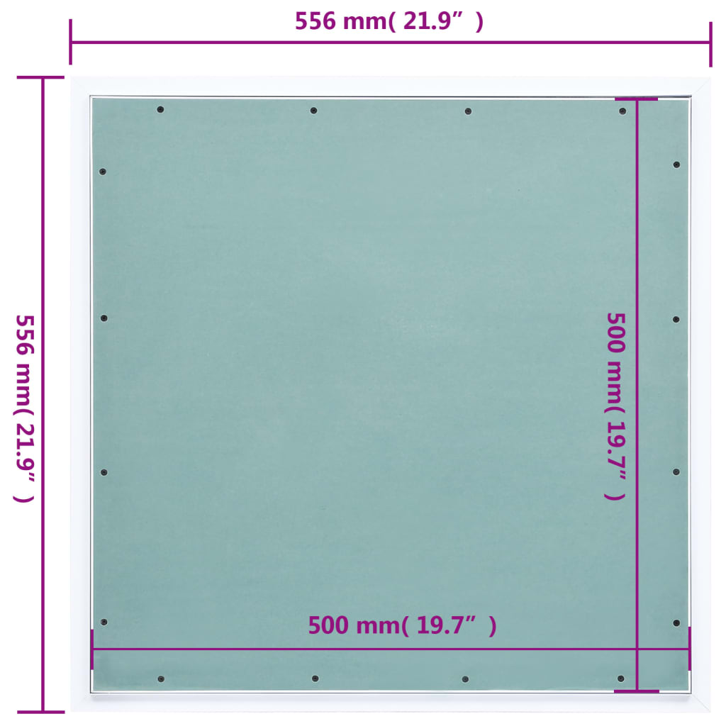 Access Panel with Aluminium Frame and Plasterboard 500x500 mm