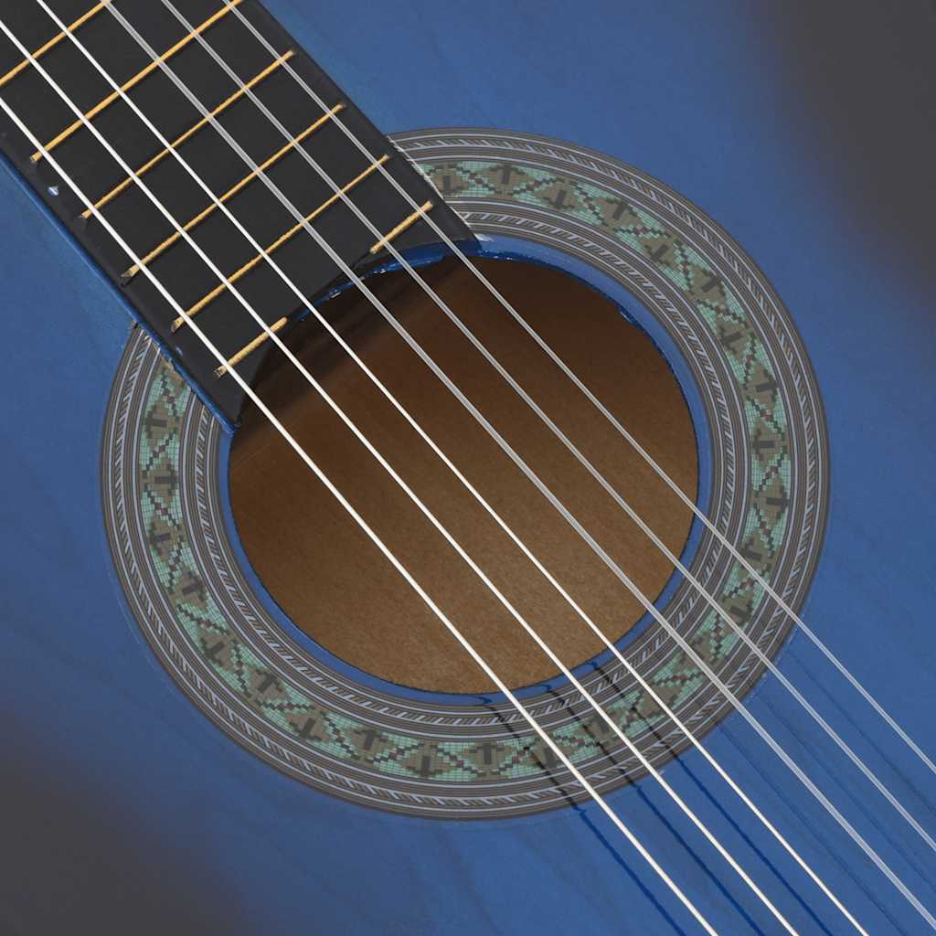 Classical Guitar for Beginner Blue 4/4 39" Basswood