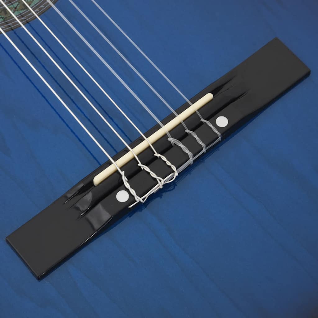 Classical Guitar for Beginner Blue 4/4 39" Basswood