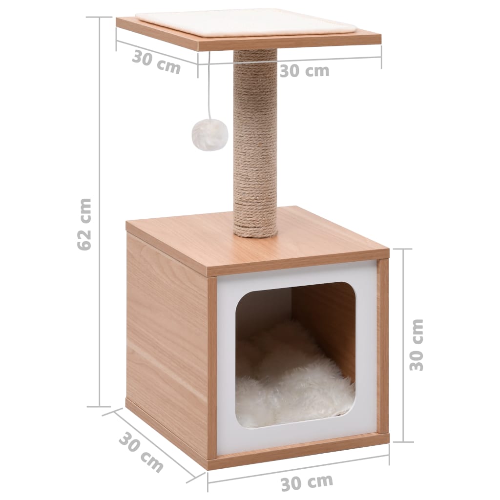 Cat Tree with Sisal Scratching Mat 62 cm