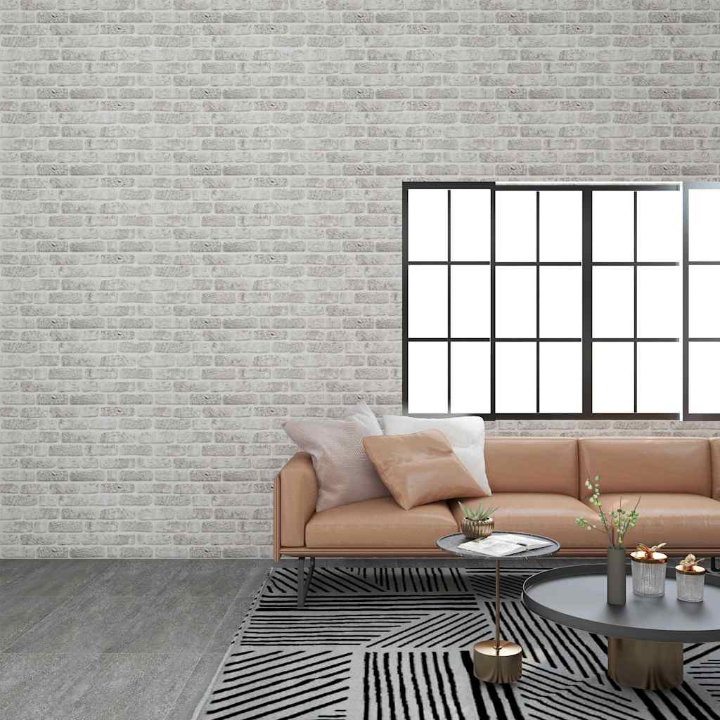 3D Wall Panels with Light Grey Brick Design 10 pcs EPS
