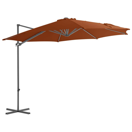 Cantilever Garden Parasol with Steel Pole Terracotta 300 cm
