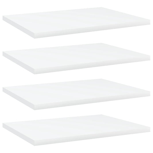 Bookshelf Boards 4 pcs White 40x30x1.5 cm Engineered Wood