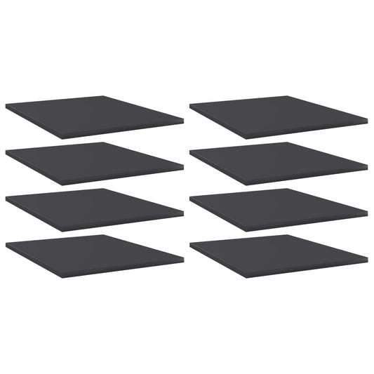 Bookshelf Boards 8 pcs Grey 40x50x1.5 cm Engineered Wood
