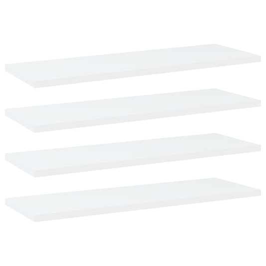 Bookshelf Boards 4 pcs White 60x20x1.5 cm Engineered Wood