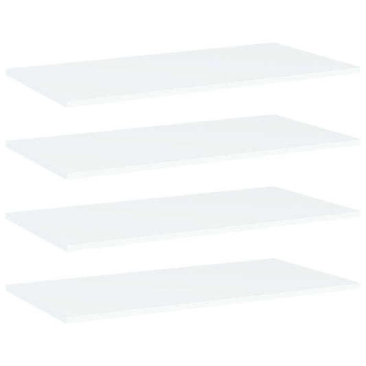Bookshelf Boards 4 pcs White 80x40x1.5 cm Engineered Wood