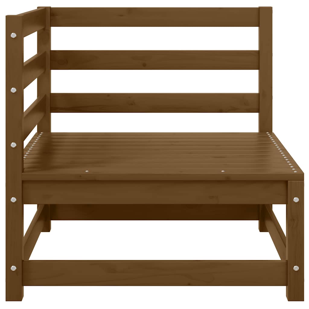 2 Piece Garden Lounge Set Honey Brown Solid Pinewood