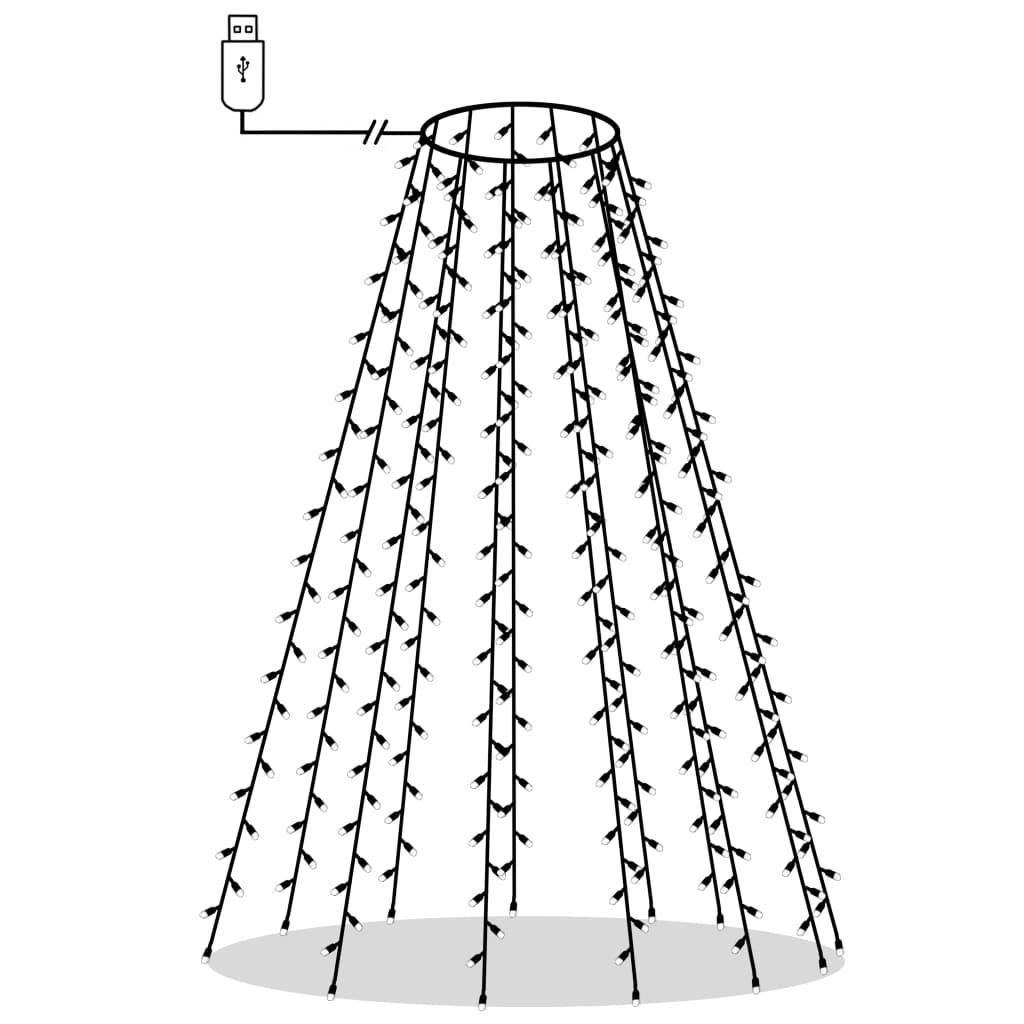 Christmas Tree Net Lights with 150 LEDs Blue 150 cm