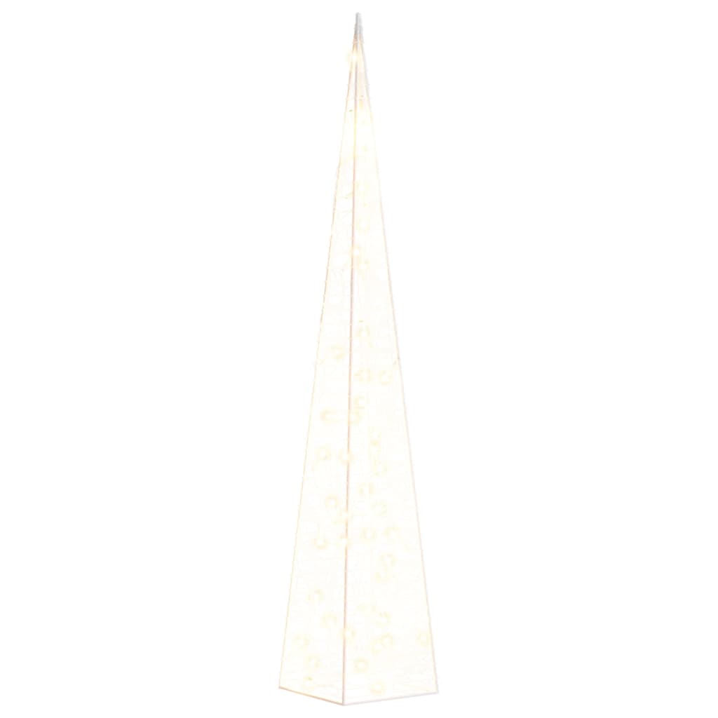 Acrylic Decorative LED Light Cone Warm White 90 cm