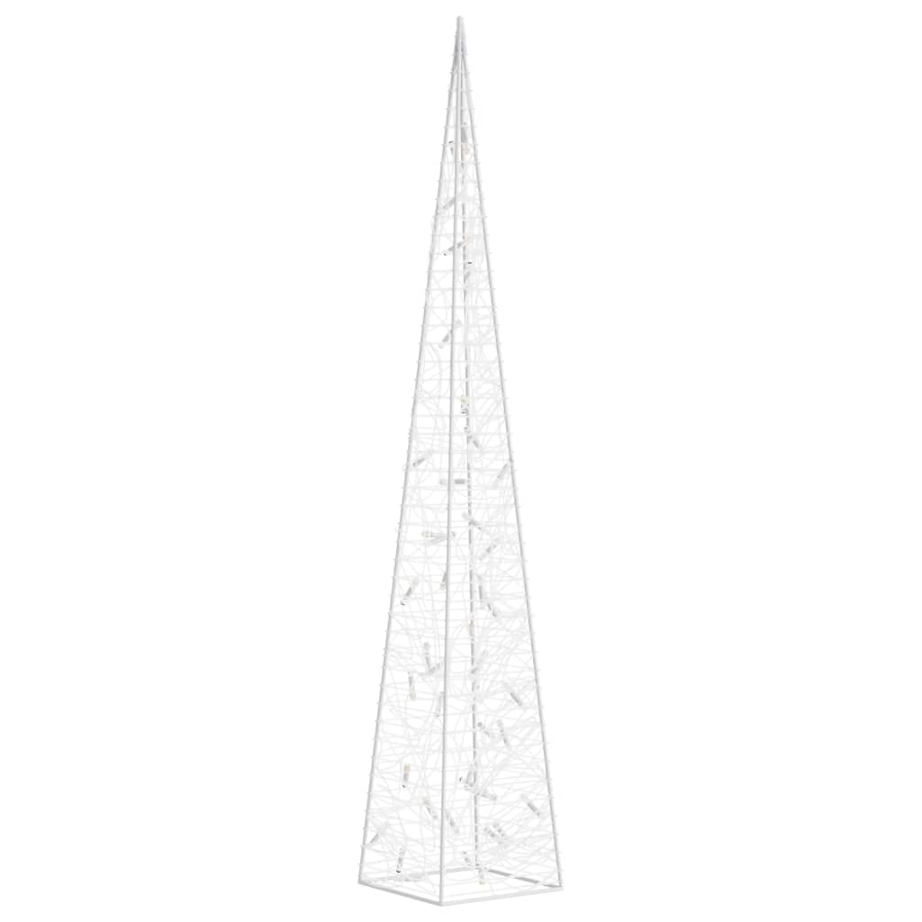 Acrylic Decorative LED Light Cone Warm White 90 cm