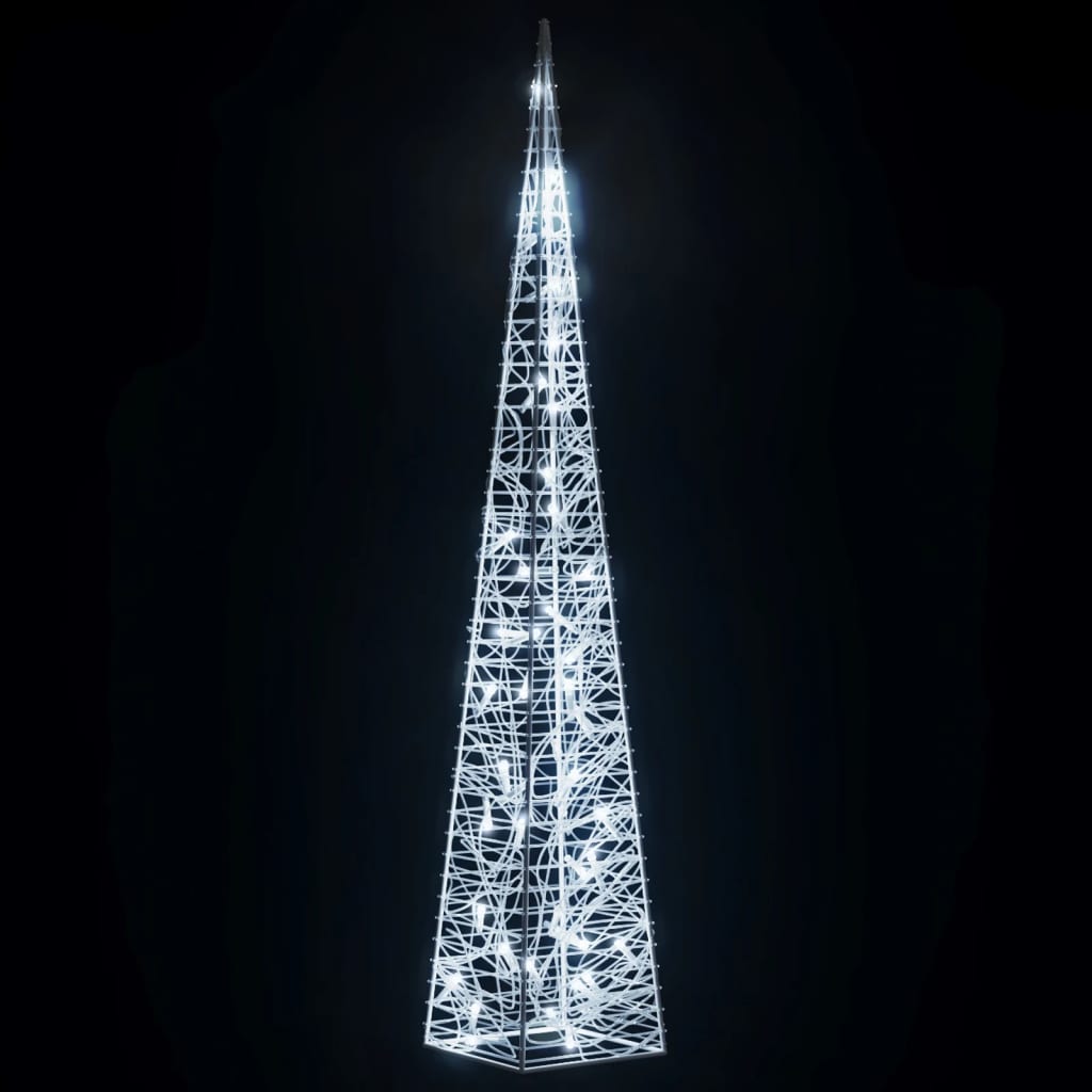 Acrylic Decorative LED Light Cone Cold White 90 cm