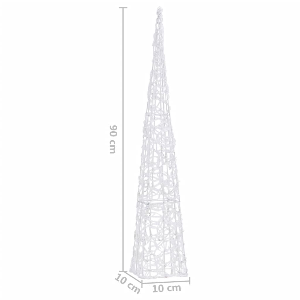 Acrylic Decorative LED Light Cone Multicolour 90 cm