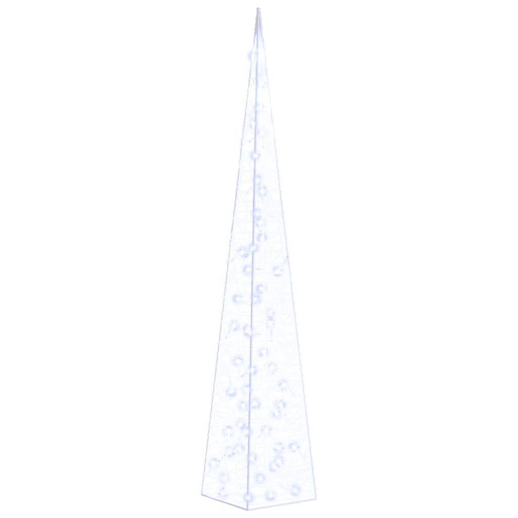 Acrylic Decorative LED Light Cone Blue 120 cm