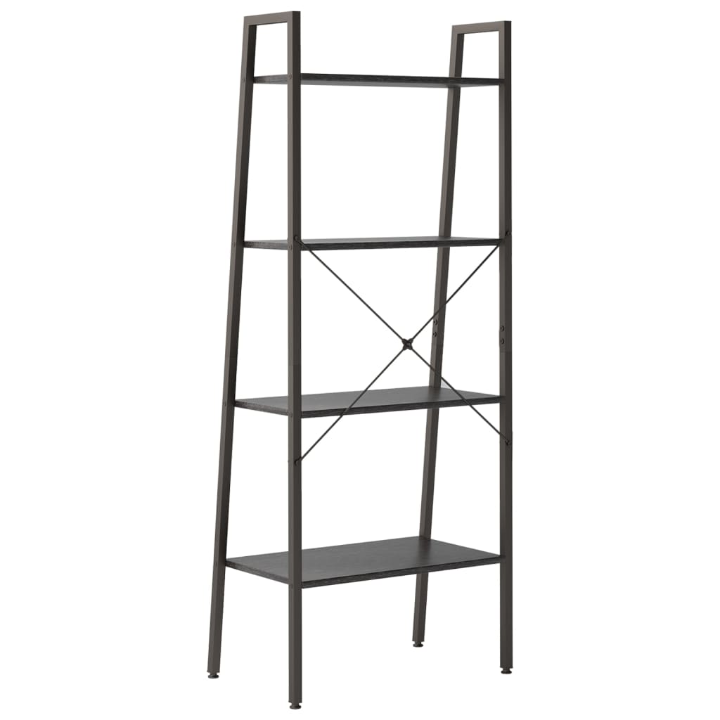 4-Tier Standing Shelf Black 56x35x140 cm