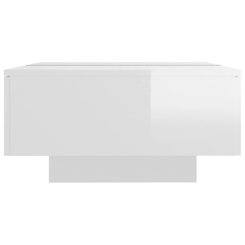 Coffee Table High Gloss White 90x60x31 cm Engineered Wood